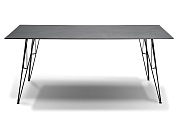 "руссо" обеденный  стол 180х80см, столешница hpl, цвет серый гранит, подстолье в официальном магазине viva-verde.ru