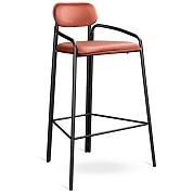 Стул барный ror, round, велюр, черный/темно-красный от производителя. Магазин дизайнерской мебели. ⭐ Более 100 видов столов, стульев, диваны, кресла, обеденные группы, лаунж-зоны.