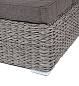 "Лунго" плетеная оттоманка с подушкой (гиацинт), цвет серый