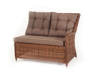 "бергамо" плетеный левый модуль дивана, цвет коричневый в официальном магазине viva-verde.ru