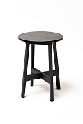"альберто" интерьерный стол из hpl круглый ø30 h40, цвет "серый гранит" в официальном магазине viva-verde.ru