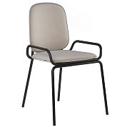 Стул ror, 2 frame, велюр, черный/бежевый от производителя. Магазин дизайнерской мебели. ⭐ Более 100 видов столов, стульев, диваны, кресла, обеденные группы, лаунж-зоны.
