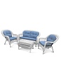 Комплект плетеной мебели LV520 White/Blue