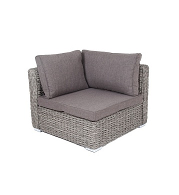 "лунго" модуль диванный угловой с подушками, цвет серый (гиацинт) в официальном магазине viva-verde.ru