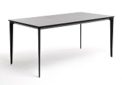 "малага" обеденный стол из hpl 160х80см, цвет "дуб", каркас черный в официальном магазине viva-verde.ru