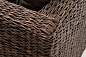 "Лунго" трансформирующийся диван из искусственного ротанга (гиацинт), цвет коричневый