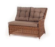 "бергамо" плетеный левый модуль дивана, цвет коричневый в официальном магазине viva-verde.ru