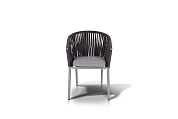 "бордо" плетеный стул из полиэфирных лент, цвет темно-серый в официальном магазине viva-verde.ru