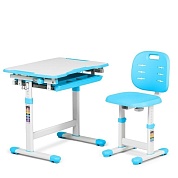 Комплект парта + стул трансформеры Piccolino III Grey FunDesk Голубой. Растущие парты, парты-трансформер для дома и школы. За такой партой школьник будет учиться на отлично ⭐⭐⭐⭐⭐