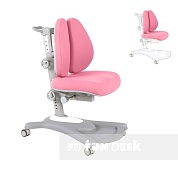 Эргономичное кресло FunDesk Fortuna Green/Grey/Pink/Blue + чехол в подарок Розовый. Растущие парты, парты-трансформер для дома и школы. За такой партой школьник будет учиться на отлично ⭐⭐⭐⭐⭐