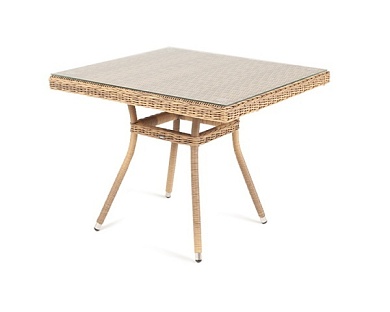 "айриш" стол плетеный из искусственного ротанга, цвет соломенный в официальном магазине viva-verde.ru