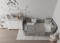 Диван-кровать KIDI Soft с низким изножьем 90*200 см R (серый)