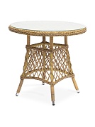 "эспрессо" плетеный круглый стол, диаметр 80 см, цвет соломенный в официальном магазине viva-verde.ru