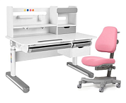 Комплект парта Sentire + кресло Solidago +  чехол для кресла в подарок Розовый. Растущие парты, парты-трансформер для дома и школы. За такой партой школьник будет учиться на отлично ⭐⭐⭐⭐⭐