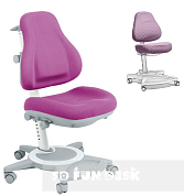 Детское эргономичное кресло для детей Bravo Grey + чехол в подарок Фиолетовый. Растущие парты, парты-трансформер для дома и школы. За такой партой школьник будет учиться на отлично ⭐⭐⭐⭐⭐