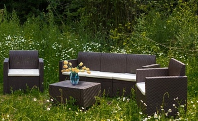 комплект мебели из ротанга nebraska 3 set в официальном магазине viva-verde.ru