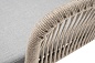 "Лион" стул плетеный из роупа, каркас из стали светло-серый (RAL7035) шагрень, роуп серый меланж круглый, ткань светло-серая