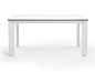 "Венето" обеденный стол из HPL 160х80см, цвет молочный, каркас белый