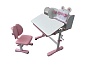 Комплект парта + стул трансформеры Carezza FUNDESK Розовый