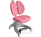 Детское кресло FunDesk Solerte Grey с подлокотниками и подставкой для ног + чехол для кресла в подарок Розовый
