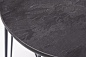 "Эквадор" журнальный стол из HPL круглый Ø40 H55, каркас из стали серый (RAL 7024), цвет столешницы "дуб"