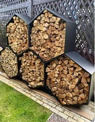 картинка стеллаж для дров соты 65 см от магазина viva-verde.ru