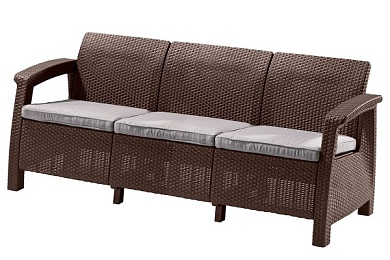 комплект мебели corfu russia love seat max (3х мест.диван), коричневый в официальном магазине viva-verde.ru