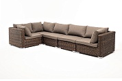 "лунго" трансформирующийся диван из искусственного ротанга (гиацинт), цвет коричневый в официальном магазине viva-verde.ru