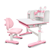 Комплект парта + стул трансформеры Carezza FUNDESK Розовый. Растущие парты, парты-трансформер для дома и школы. За такой партой школьник будет учиться на отлично ⭐⭐⭐⭐⭐
