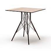 "конте" интерьерный стол из hpl 70x70см, цвет "дуб" в официальном магазине viva-verde.ru