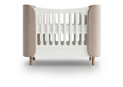 Кроватка KIDI Soft mini cпальное место 60*120 см (бежевый)  по выгодным ценам с доставкой по Москве и Регионам от производителя. Более 50 видов детских кроваток, диванов, стульчиков, столов, комплектов. Доставка 24/7. Фирменная гарантия на детскую мебель.