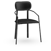 Стул ror, round, велюр, черный/черный от производителя. Магазин дизайнерской мебели. ⭐ Более 100 видов столов, стульев, диваны, кресла, обеденные группы, лаунж-зоны.