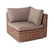 "лунго" модуль диванный угловой с подушками, цвет коричневый в официальном магазине viva-verde.ru