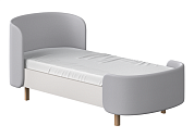 Кровать подростковая KIDI Soft размер М (серый)  по выгодным ценам с доставкой по Москве и Регионам от производителя. Более 50 видов детских кроваток, диванов, стульчиков, столов, комплектов. Доставка 24/7. Фирменная гарантия на детскую мебель.